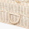 Pitriet uitvaartmand traditioneel - wit met 2-delen deksel buitenkant riet detail
